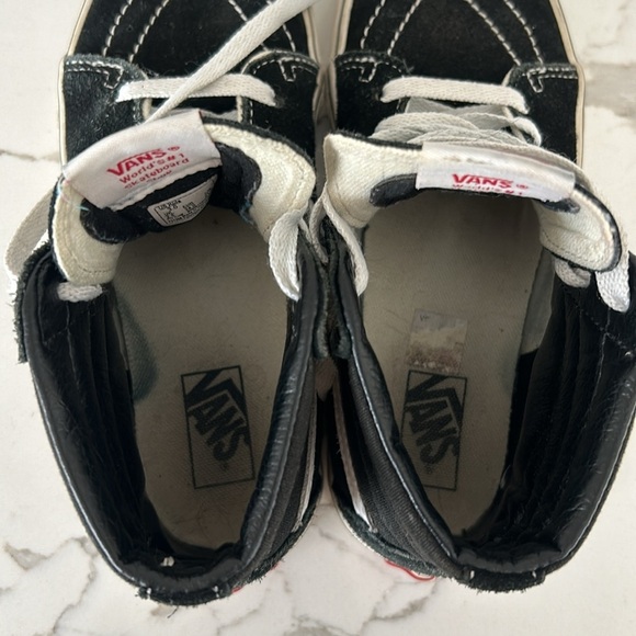 Vans Sk8-Hi Shoes Little Kids Skater Sneakers size 3 Black True white - Picture 8 of 12
